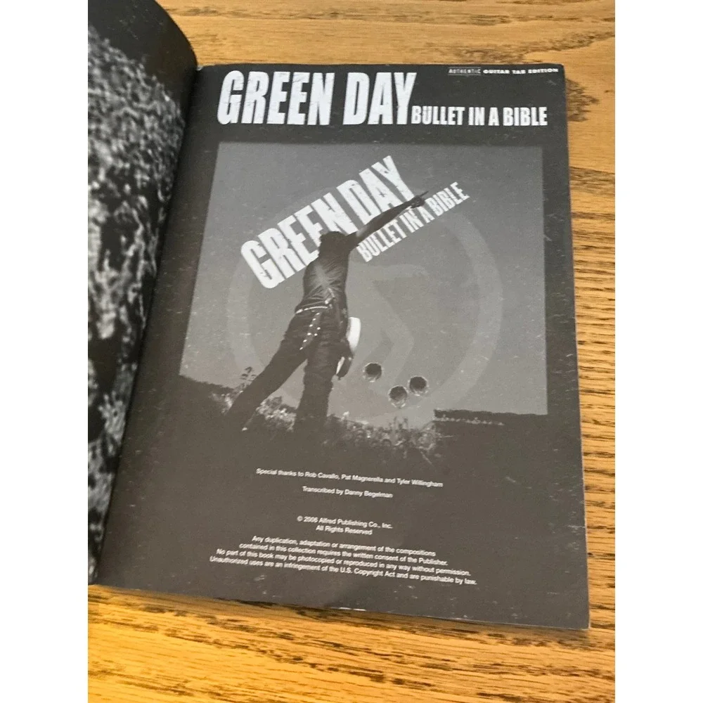 Green Day Bullet in a Bible‎ Authentic Guitar Tab Songbook